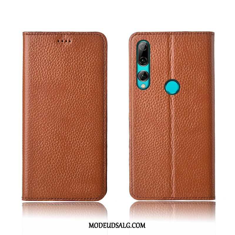 Huawei P Smart+ 2019 Etui / Cover Ny Silikone Sort Clamshell Lædertaske