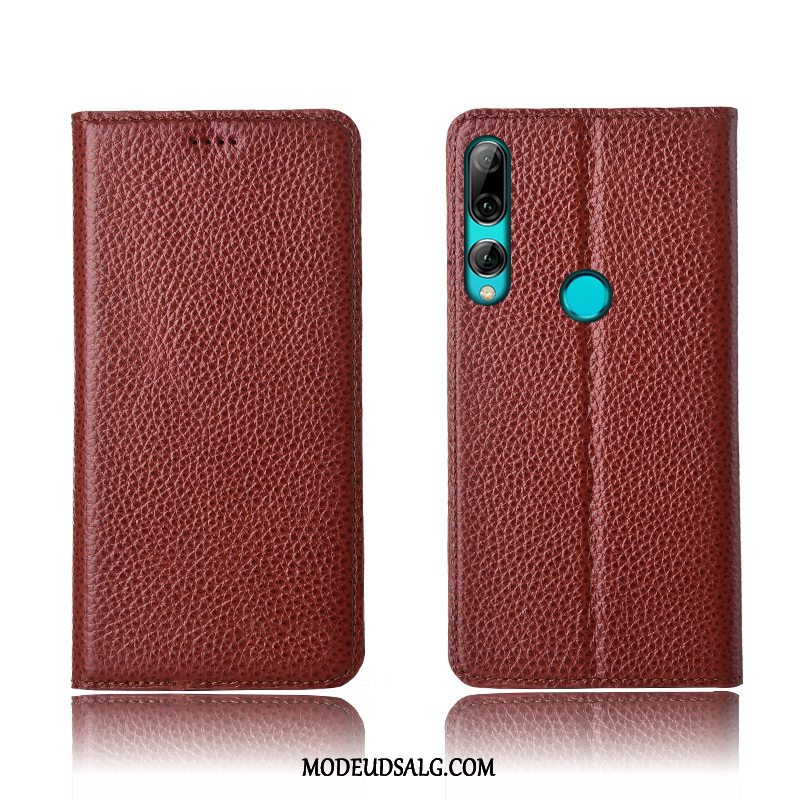 Huawei P Smart+ 2019 Etui / Cover Ny Silikone Sort Clamshell Lædertaske