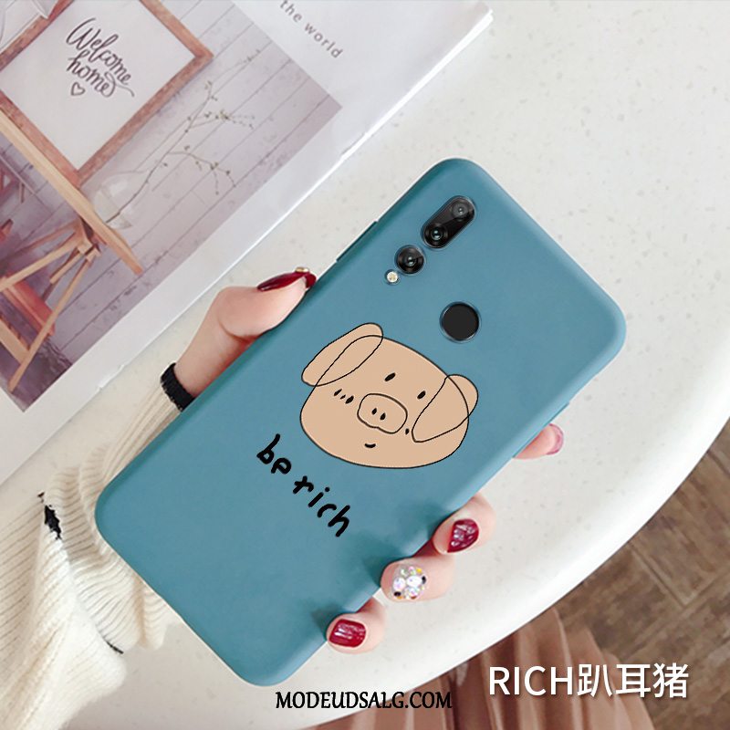 Huawei P Smart+ 2019 Etui / Cover Silikone Blå Tynd And Cartoon