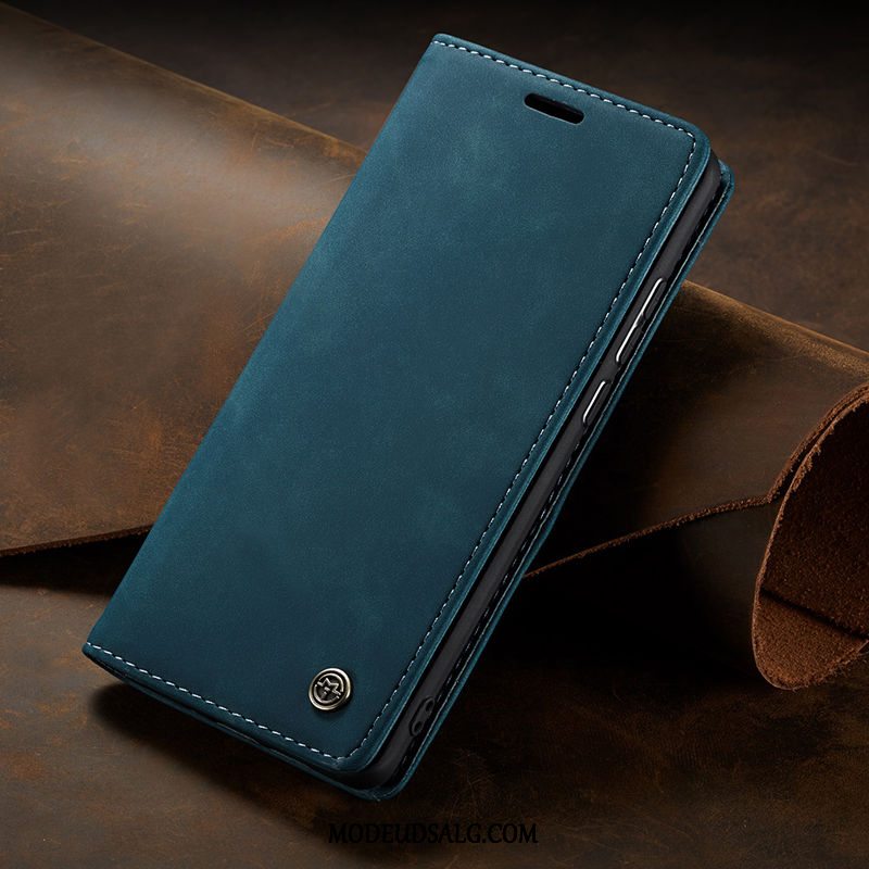 Huawei P Smart 2019 Etui Folio Ungdom Vintage Lilla Lædertaske