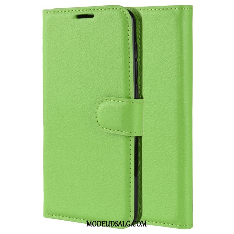 Huawei P Smart 2020 Etui / Cover Grøn Lædertaske Nubuck Clamshell Skridsikre