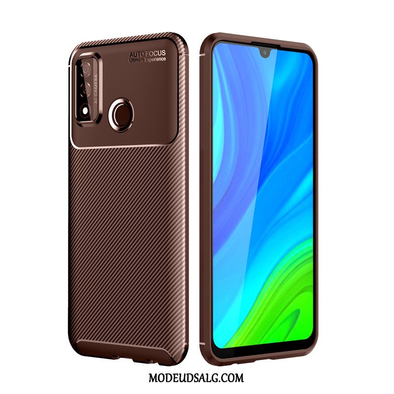 Huawei P Smart 2020 Etui / Cover Mønster Fiber Nubuck Beskyttelse Blå