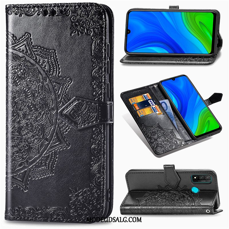 Huawei P Smart 2020 Etui Relief Beskyttelse Hængende Ornamenter Cover Folio