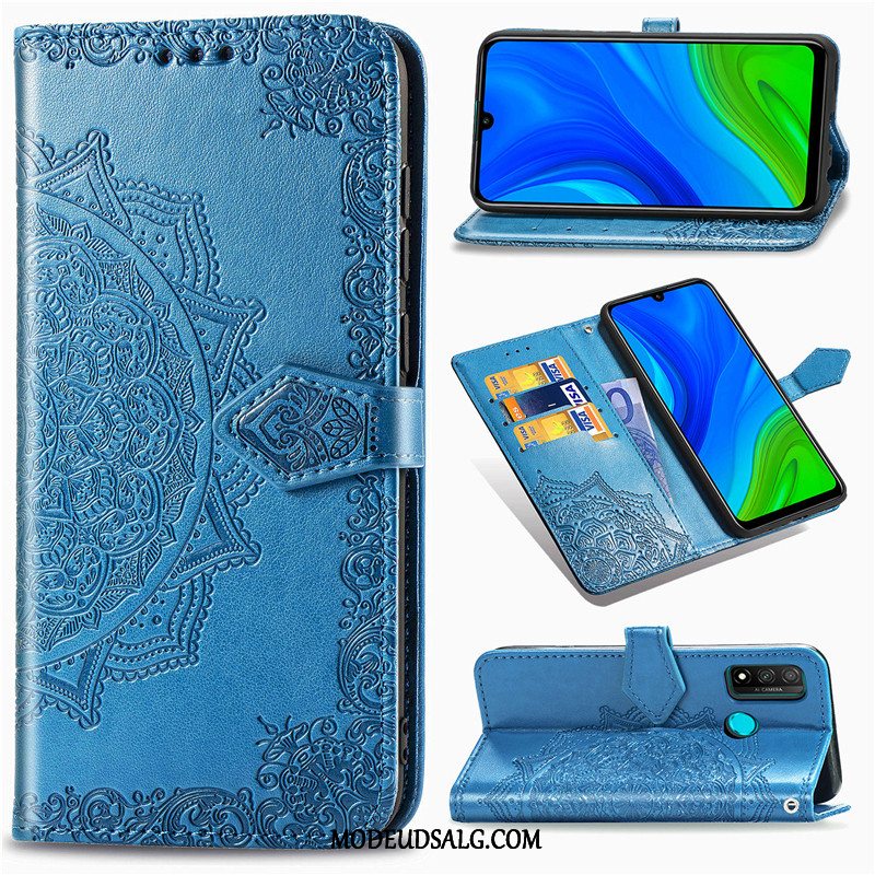 Huawei P Smart 2020 Etui Relief Beskyttelse Hængende Ornamenter Cover Folio