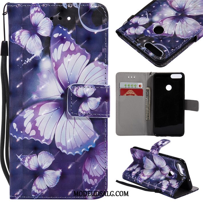 Huawei P Smart Etui Alt Inklusive Beskyttelse Anti-fald Cartoon Lilla