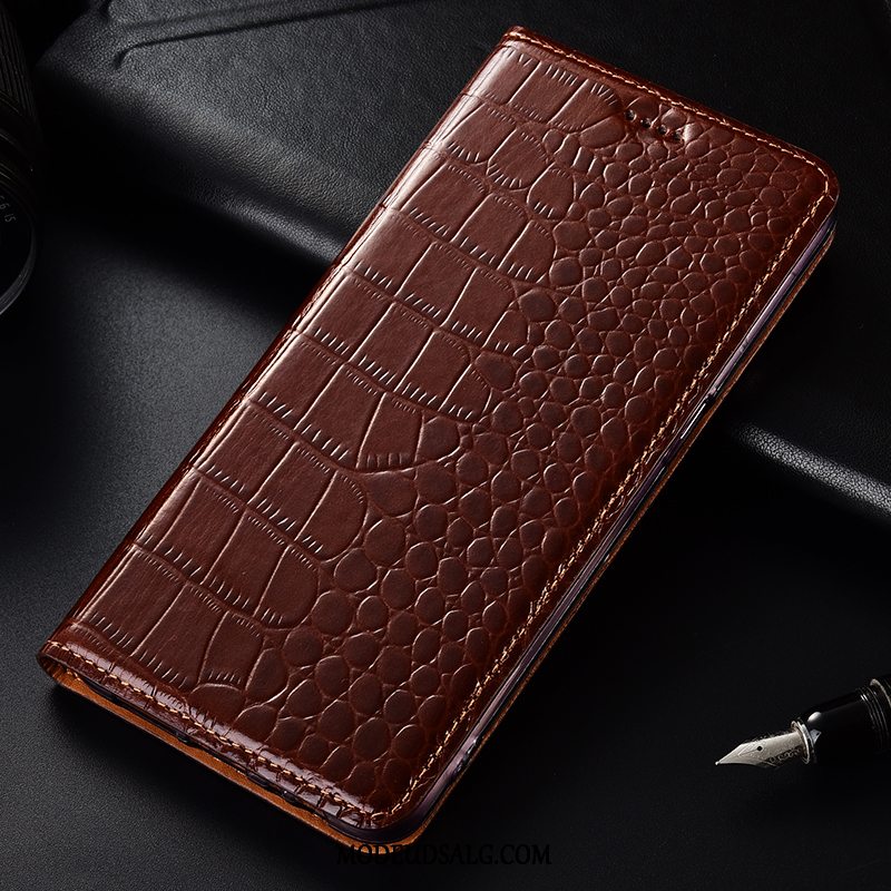 Huawei P Smart+ Etui Blå Cover Clamshell Krokodille Lædertaske