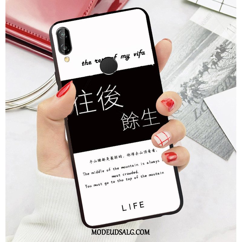 Huawei P Smart+ Etui Cover Af Personlighed Nubuck Sort Alt Inklusive