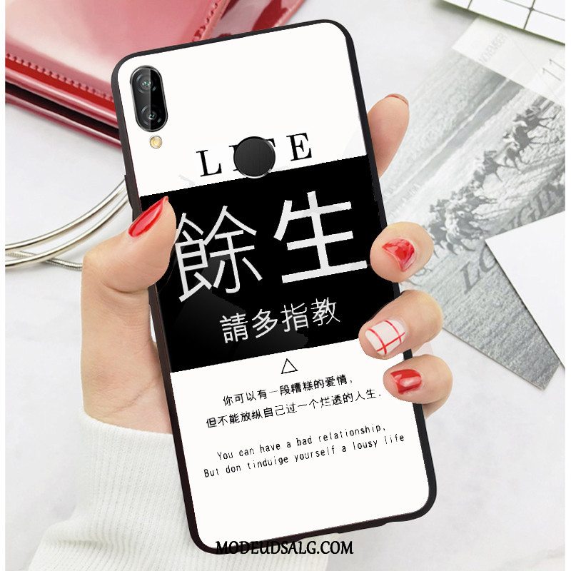 Huawei P Smart+ Etui Cover Af Personlighed Nubuck Sort Alt Inklusive