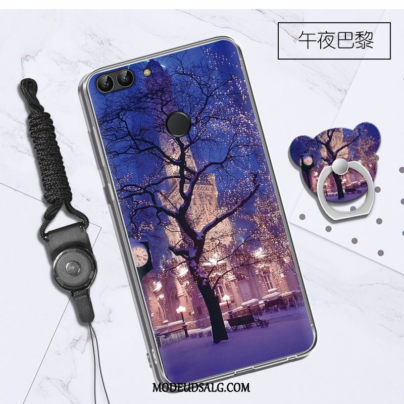 Huawei P Smart Etui / Cover Blød Sort Silikone Cartoon