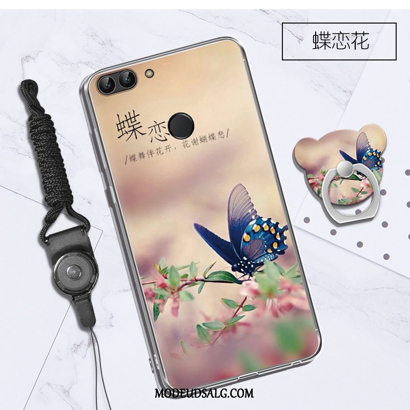 Huawei P Smart Etui / Cover Blød Sort Silikone Cartoon