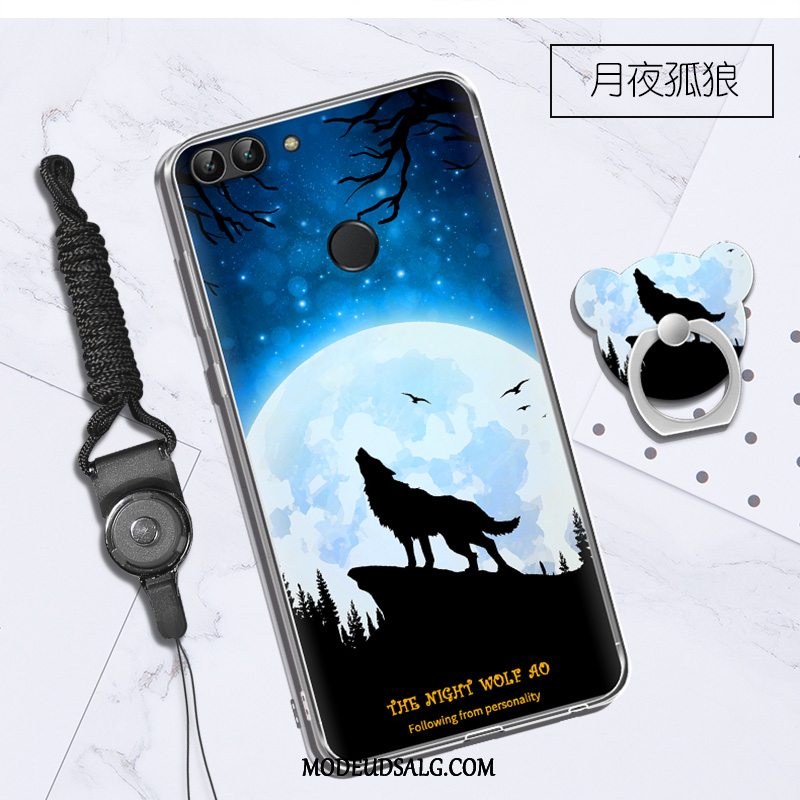 Huawei P Smart Etui / Cover Blød Sort Silikone Cartoon