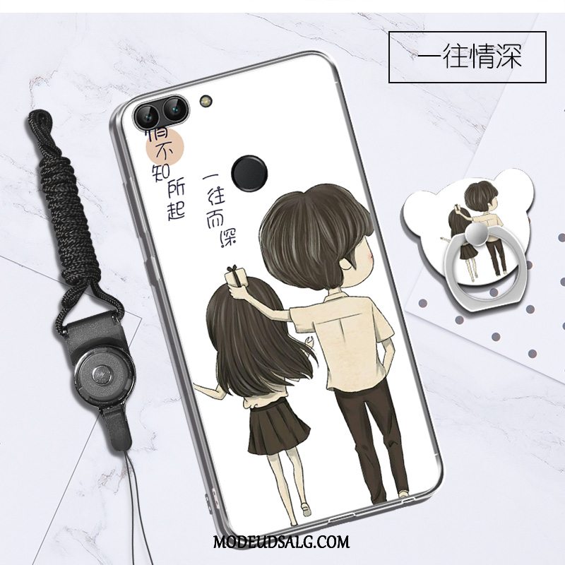 Huawei P Smart Etui / Cover Blød Sort Silikone Cartoon