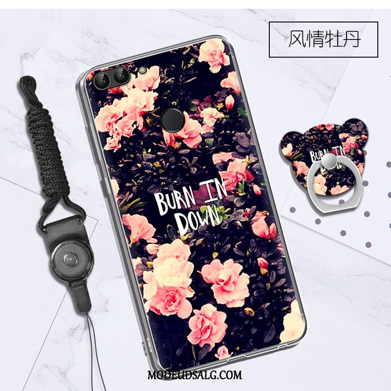 Huawei P Smart Etui / Cover Blød Sort Silikone Cartoon