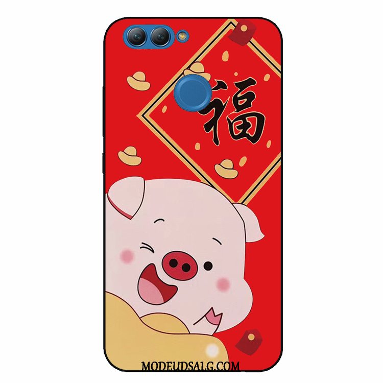 Huawei P Smart Etui / Cover Rød Blød Cartoon Lille Sektion Smuk