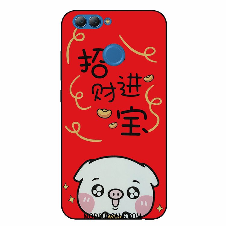 Huawei P Smart Etui / Cover Rød Blød Cartoon Lille Sektion Smuk