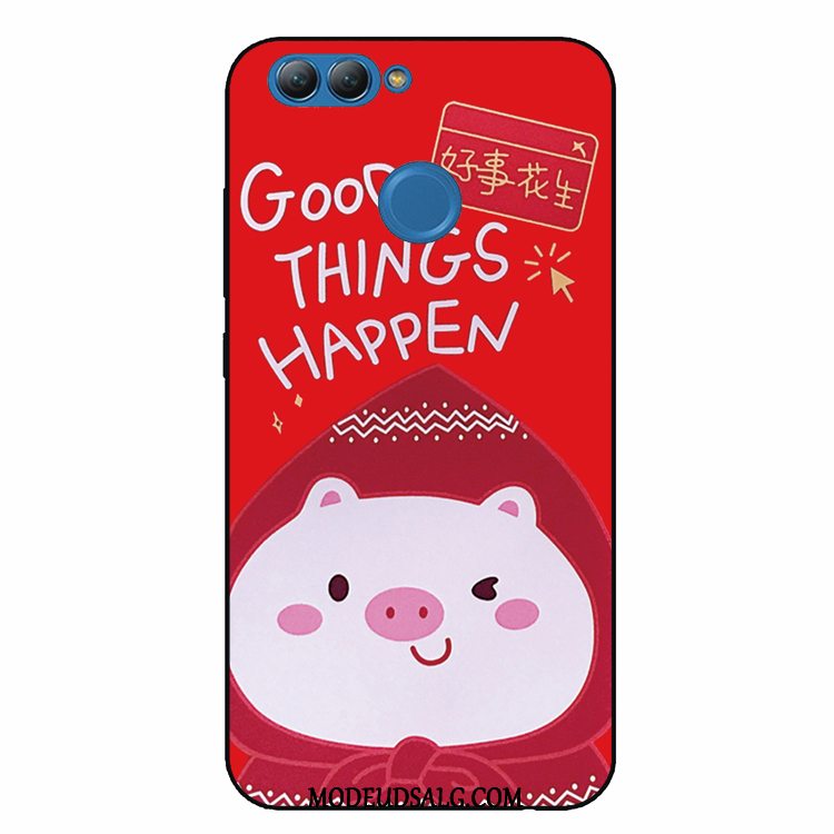 Huawei P Smart Etui / Cover Rød Blød Cartoon Lille Sektion Smuk