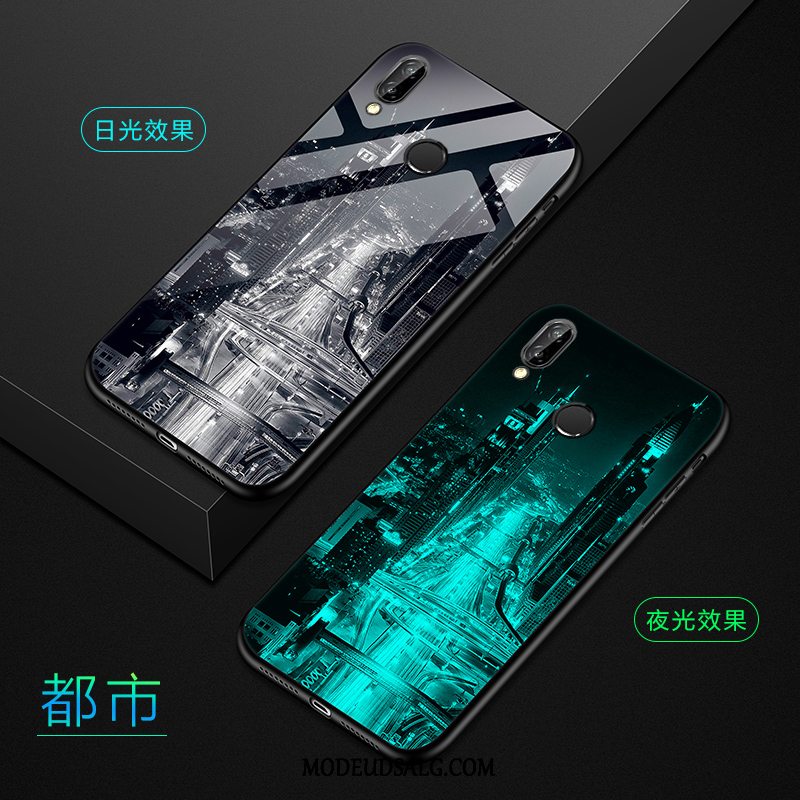 Huawei P Smart+ Etui / Cover Sort Kreativ Alt Inklusive Glas Beskyttelse