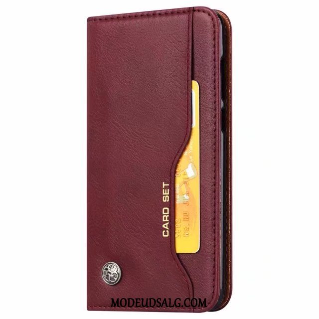 Huawei P Smart Etui Folio Cover Sort Kort Support