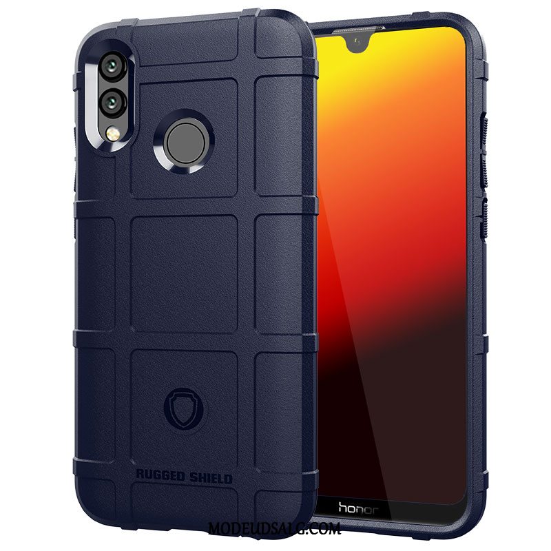 Huawei P Smart+ Etui Tre Forsvar Mønster Nubuck Blød Skridsikre