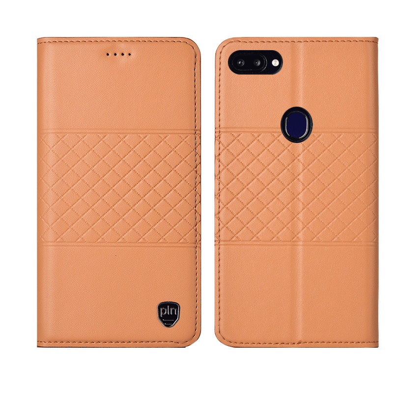 Huawei P Smart Etui Ægte Læder Lædertaske Beskyttelse Cover Rød