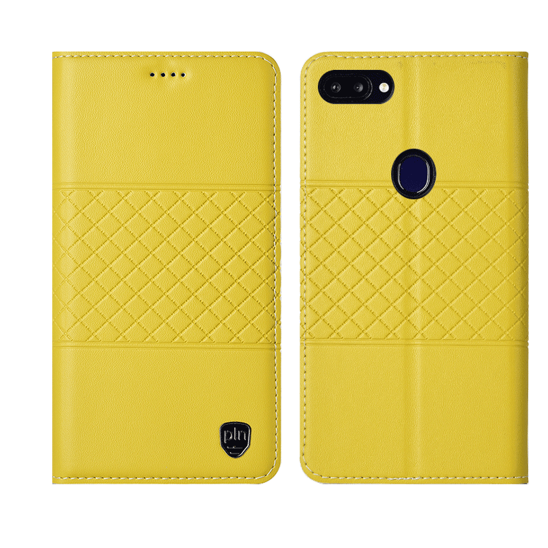 Huawei P Smart Etui Ægte Læder Lædertaske Beskyttelse Cover Rød