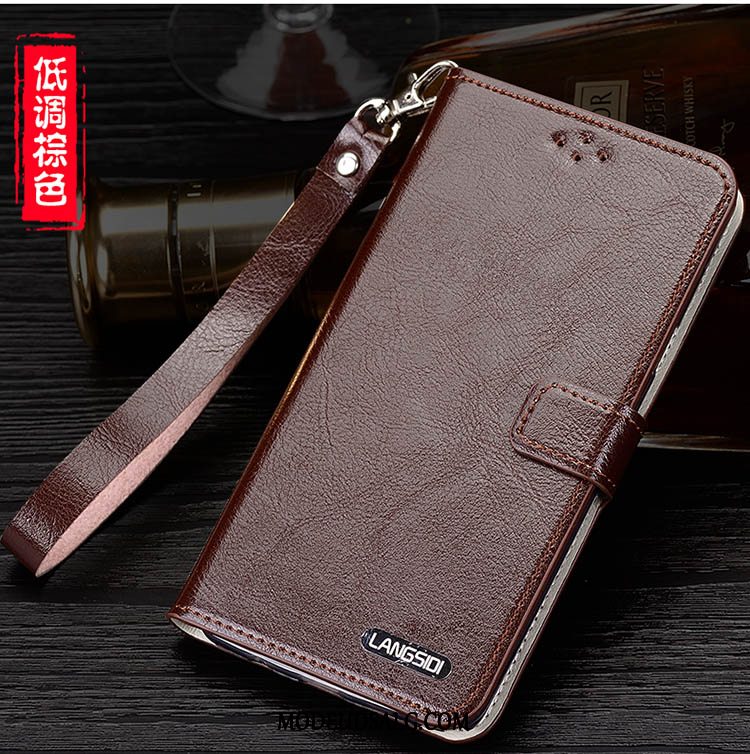 Huawei P10 Plus Etui Luksus Cover High End Clamshell Ægte Læder