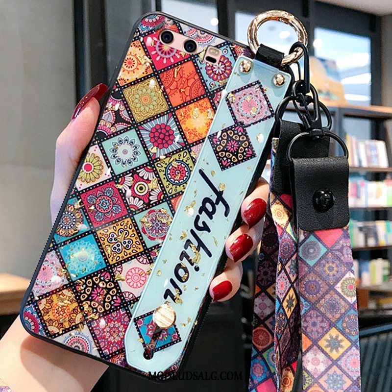 Huawei P10 Plus Etui Rød Silikone Lyse Cover Hængende Ornamenter