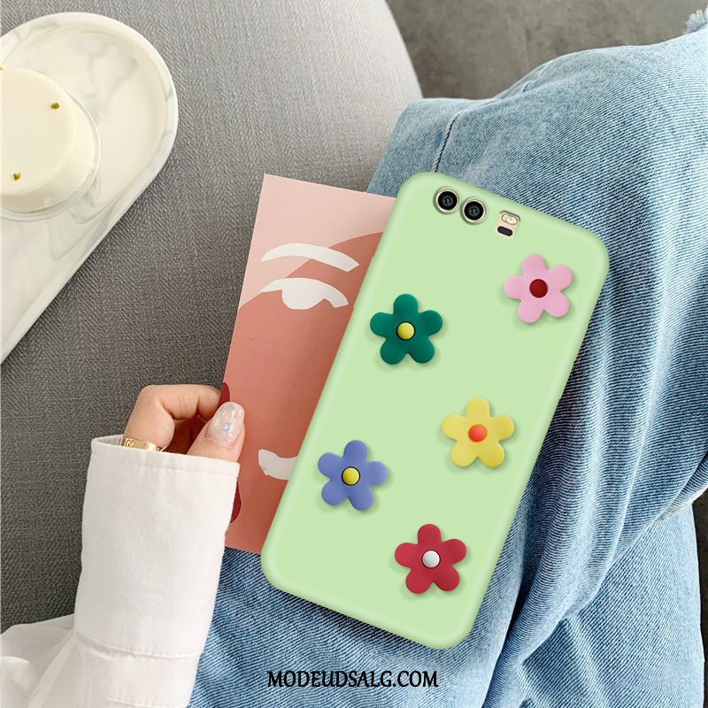 Huawei P10 Plus Etui Silikone Nubuck Blomster Trend Simple