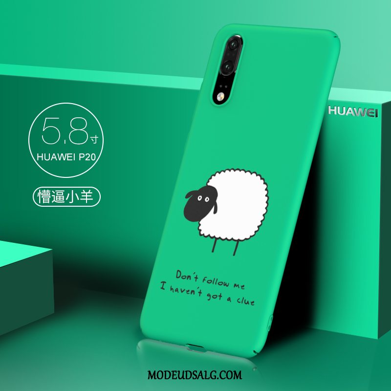 Huawei P20 Etui / Cover Beskyttelse Grøn Nubuck Tynd