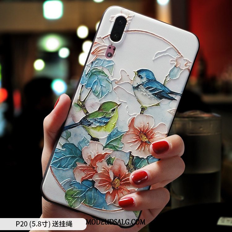 Huawei P20 Etui / Cover Blå Trendy Beskyttelse Silikone Blød