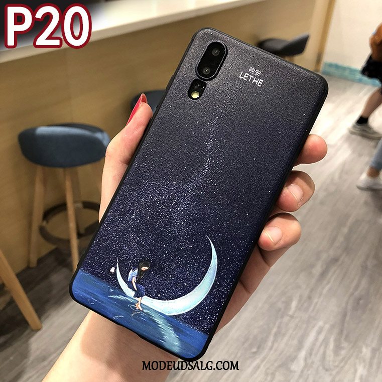 Huawei P20 Etui / Cover Hængende Ornamenter Af Personlighed Blå Blød Anti-fald