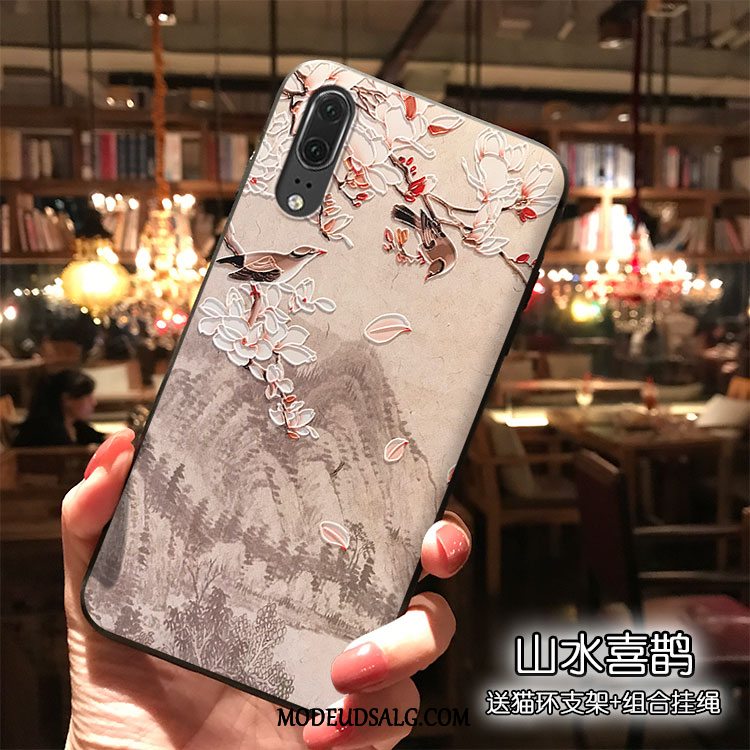 Huawei P20 Etui Kinesisk Stil Af Personlighed Alt Inklusive Lyserød Kreativ