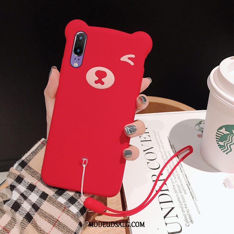 Huawei P20 Etui Silikone Blød Smuk Nubuck Trendy