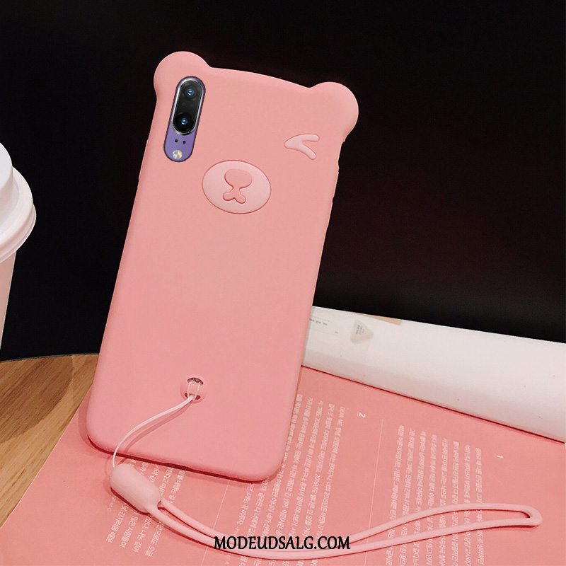 Huawei P20 Etui Silikone Blød Smuk Nubuck Trendy