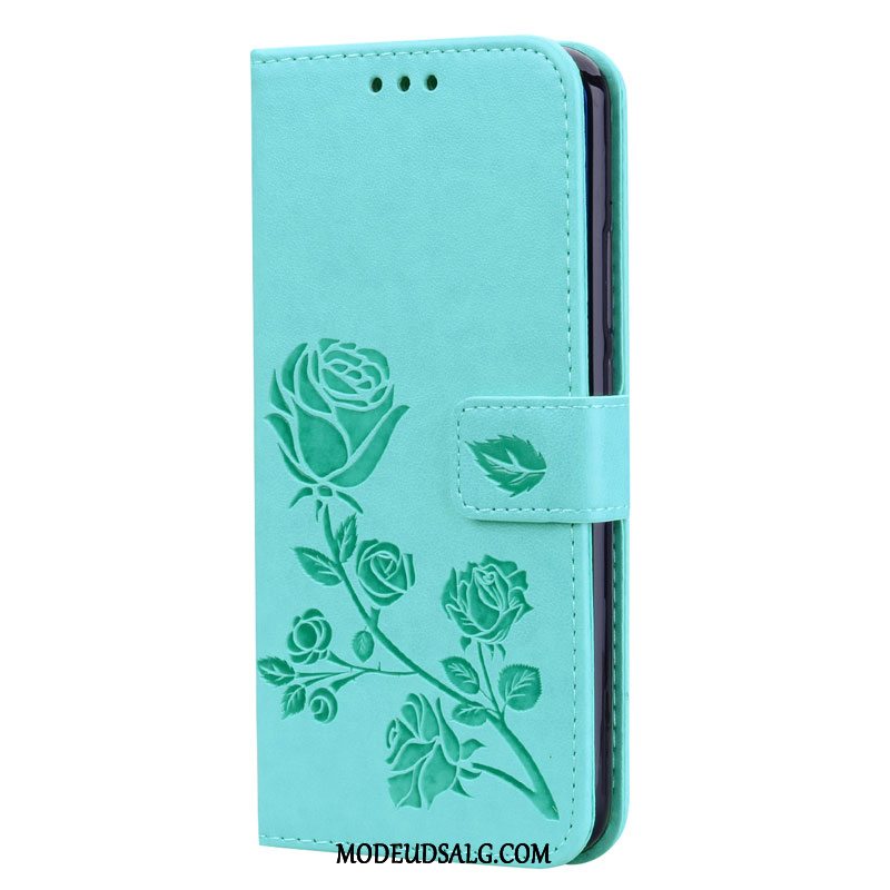 Huawei P20 Lite Etui Alt Inklusive Solid Farve Blomster Anti-fald Rød