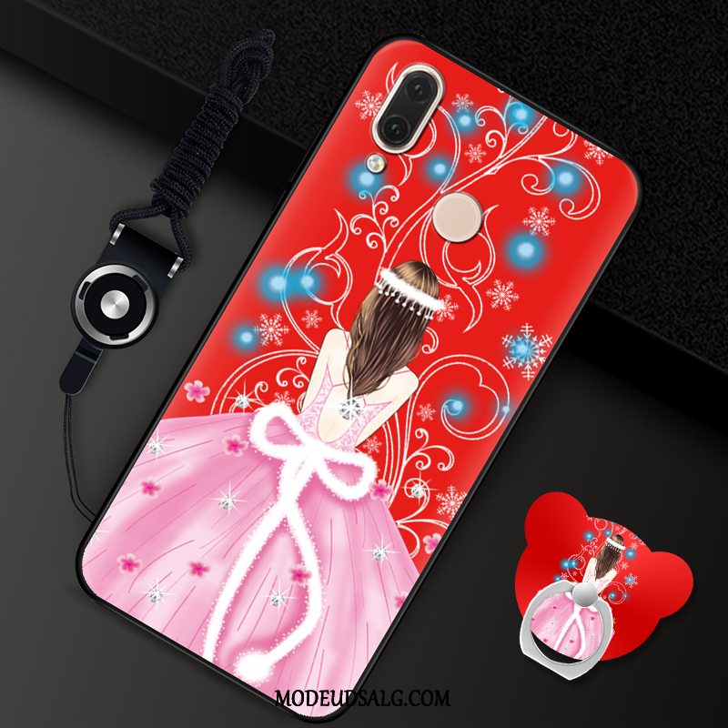 Huawei P20 Lite Etui Blød Cover Af Personlighed Ring Rød