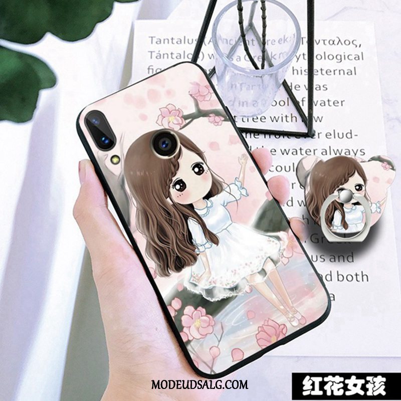 Huawei P20 Lite Etui Cartoon Blød Sort Hængende Ornamenter