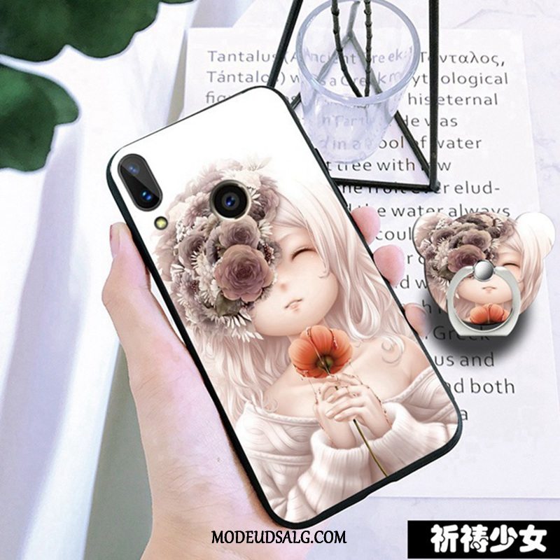 Huawei P20 Lite Etui Cartoon Blød Sort Hængende Ornamenter