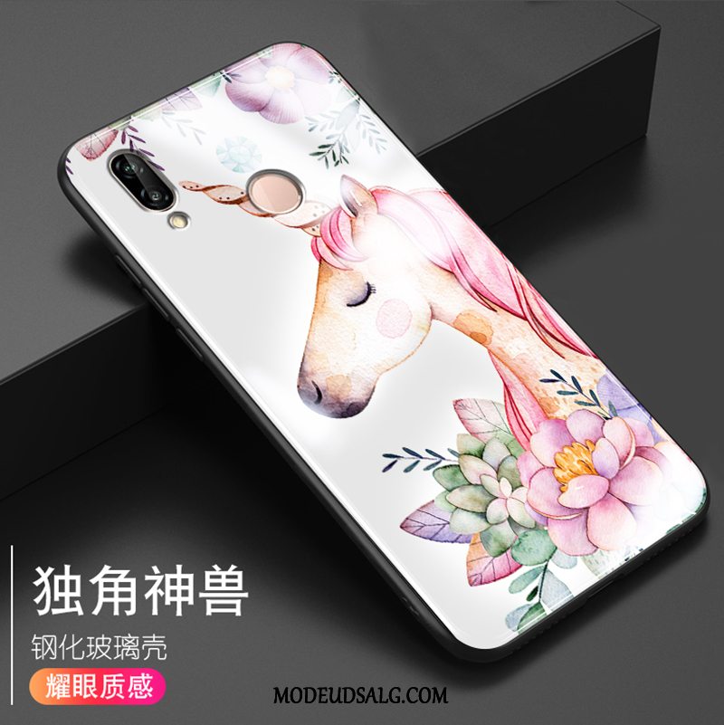 Huawei P20 Lite Etui / Cover Anti-fald Hvid Membrane Beskyttelse