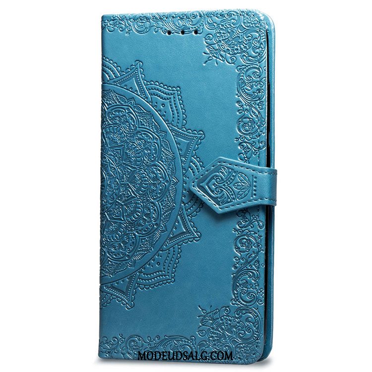 Huawei P20 Lite Etui / Cover Blå Folio Anti-fald Beskyttelse Alt Inklusive