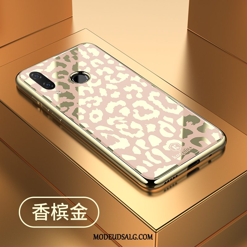 Huawei P20 Lite Etui / Cover Rød Lyserød Leopard Glas