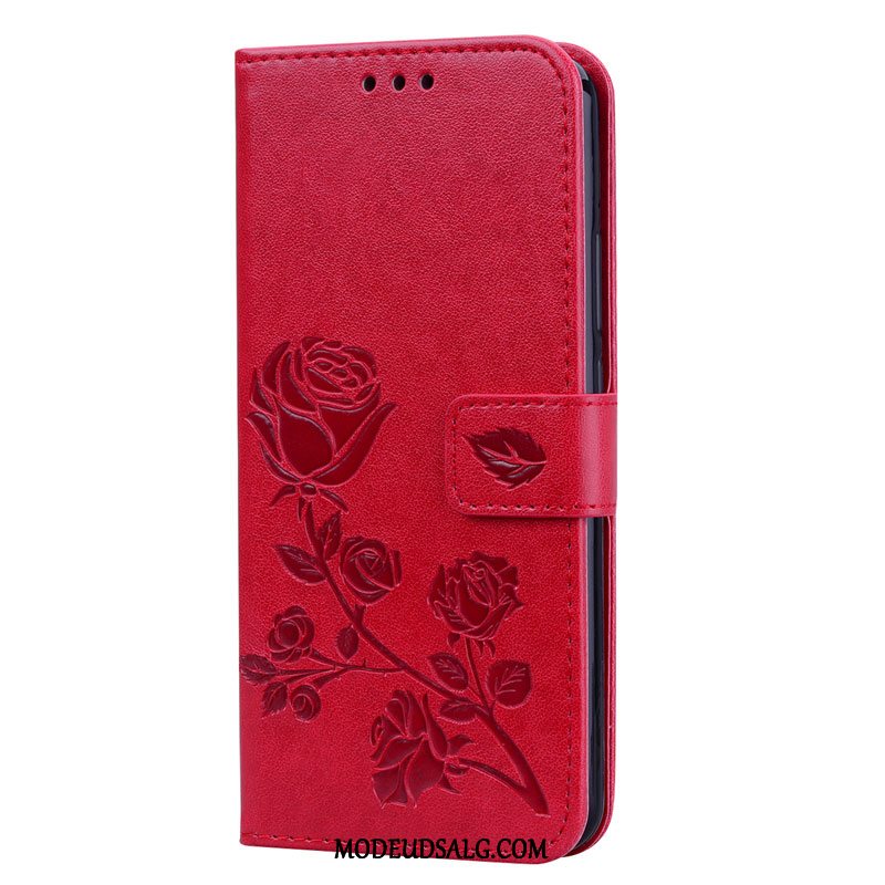 Huawei P20 Pro Etui Rose Cover Grøn Solid Farve Folio