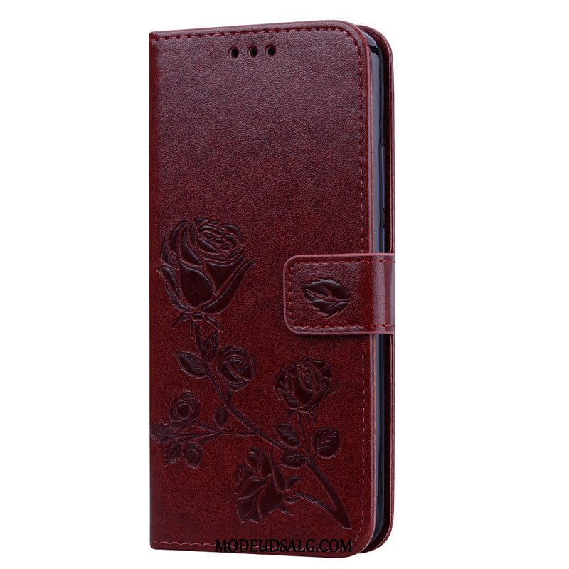 Huawei P20 Pro Etui Rose Cover Grøn Solid Farve Folio