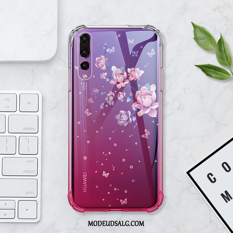 Huawei P20 Pro Etui Silikone Gennemsigtig Blå Gradient Cover