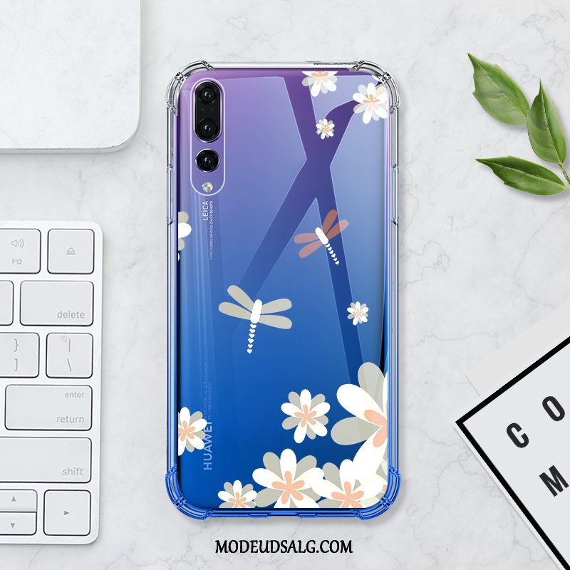 Huawei P20 Pro Etui Silikone Gennemsigtig Blå Gradient Cover