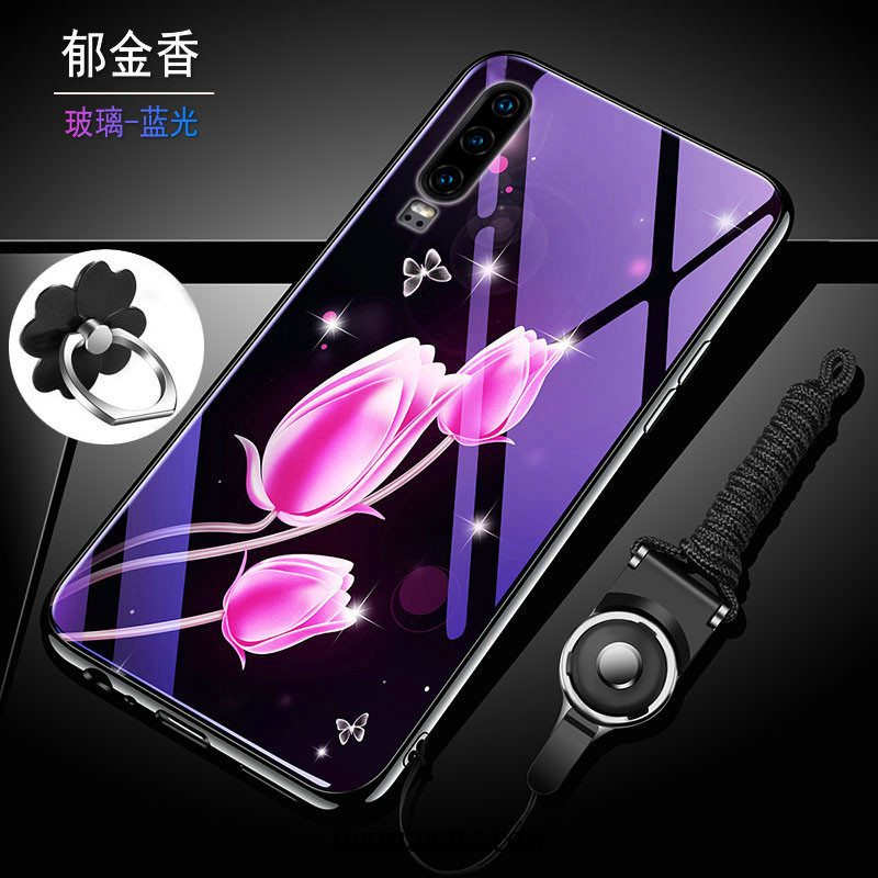 Huawei P30 Etui Anti-fald Glas Blød Beskyttelse Silikone