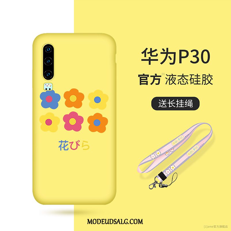 Huawei P30 Etui Anti-fald Sort Trend Alt Inklusive Blomster