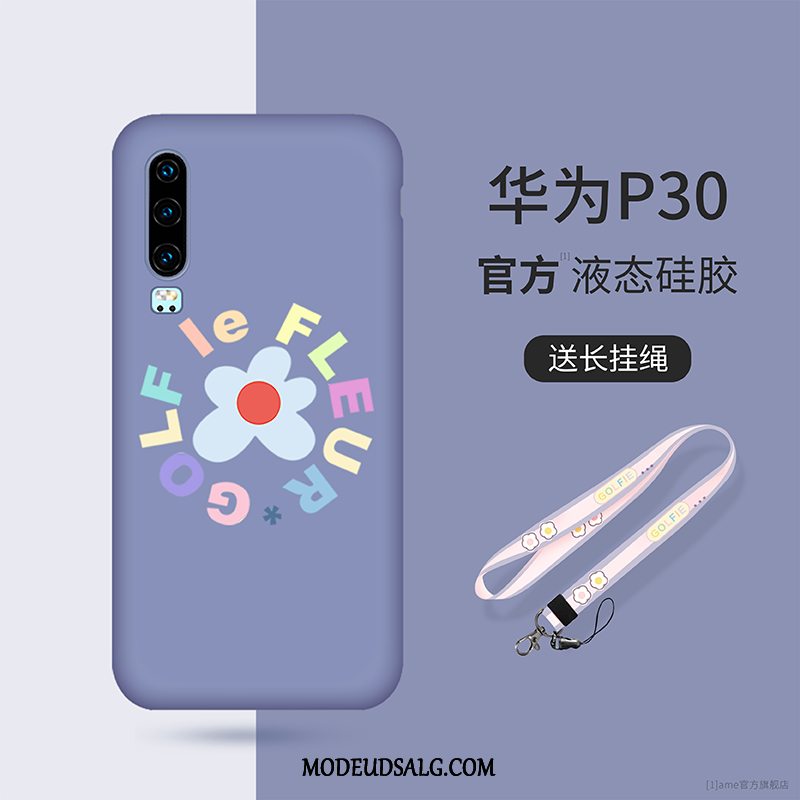 Huawei P30 Etui Anti-fald Sort Trend Alt Inklusive Blomster