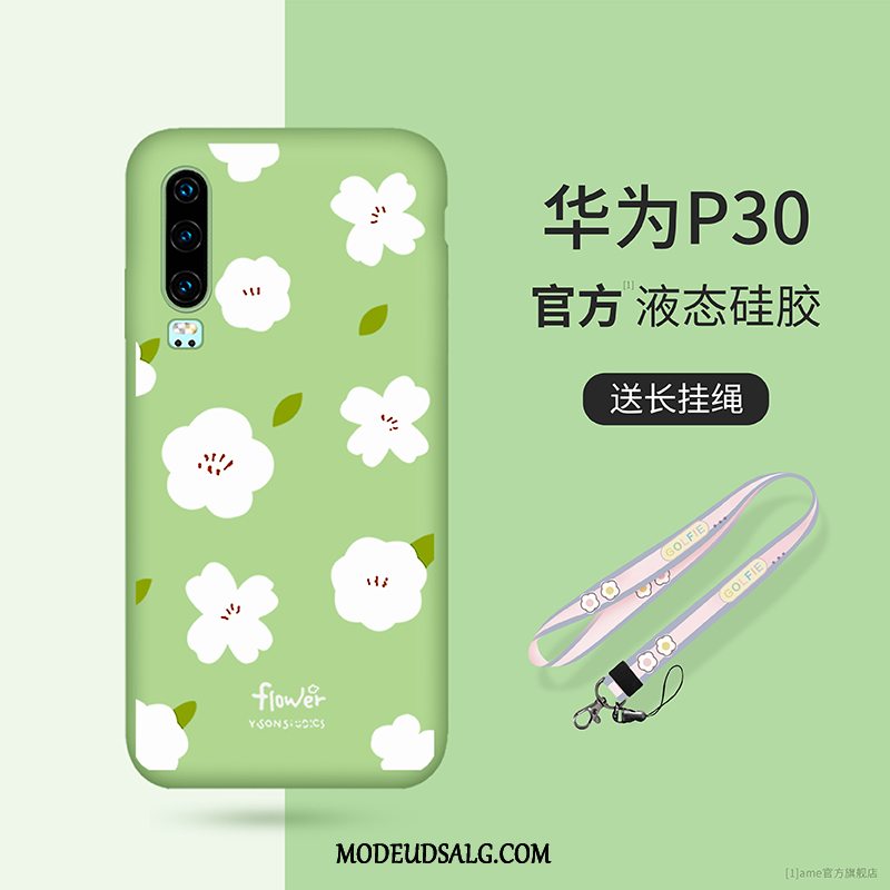 Huawei P30 Etui Anti-fald Sort Trend Alt Inklusive Blomster