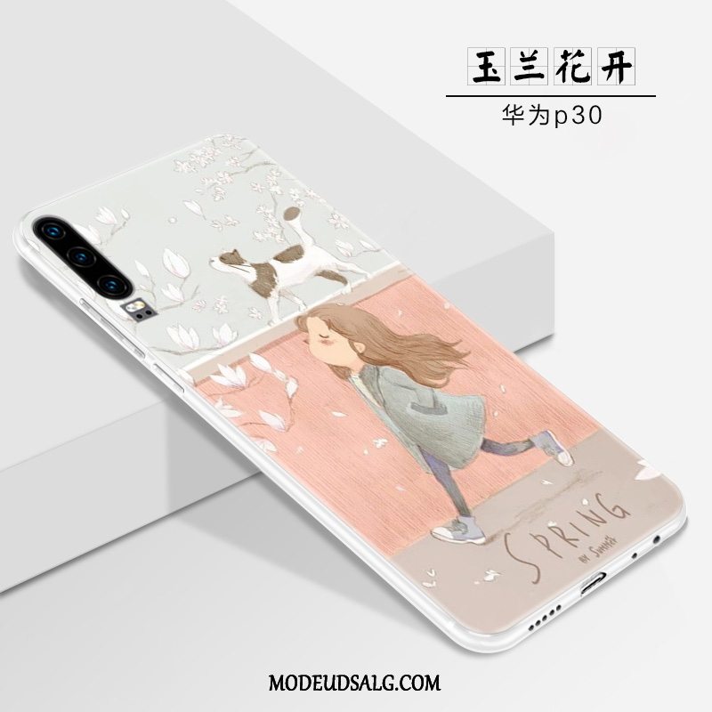 Huawei P30 Etui Blød Smuk Alt Inklusive Silikone Nubuck